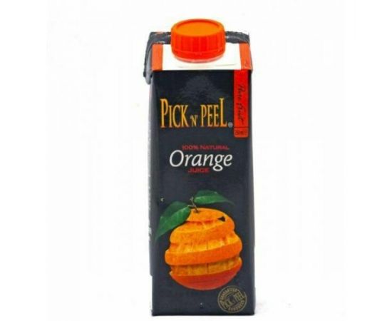 Pick N Peel Pure Fruit Juice Tetra Orange 12x250ml - Bulkbox Wholesale