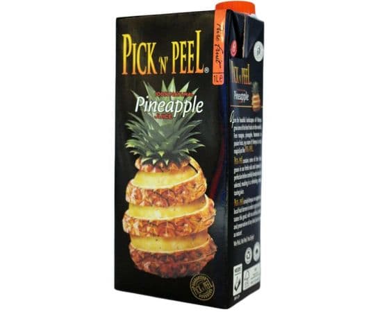 Pick N Peel Pure Fruit Juice Tetra Pineapple 12x1L - Bulkbox Wholesale