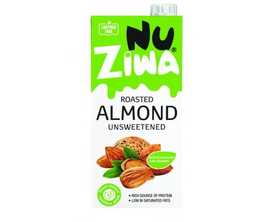 Nuziwa Almond Milk Unsweetened 6x1L - Bulkbox Wholesale