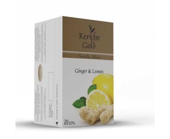 Kericho Gold Speciality Infusions Ginger & Lemon Envelope Tea Bags 6x  20's - Bulkbox Wholesale