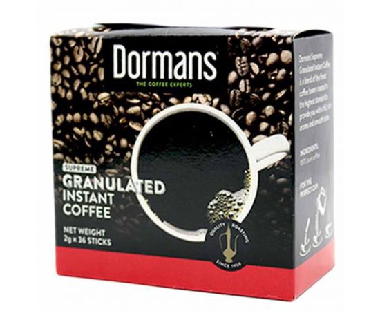 Dormans Instant Granulated Coffee Sachets 36x2g - Bulkbox Wholesale