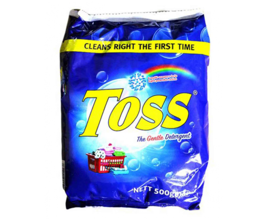 Toss Blue Detergent Powder Sachet 6x500g - Bulkbox Wholesale