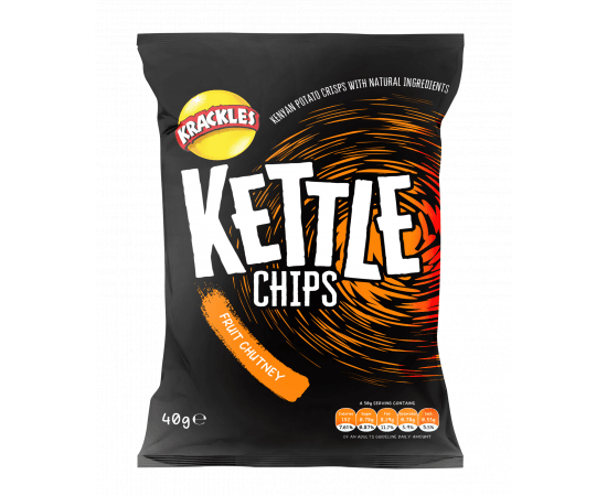 Kettle Cooked Potato Crisps Fruit Chutney 48x40g - Bulkbox Wholesale