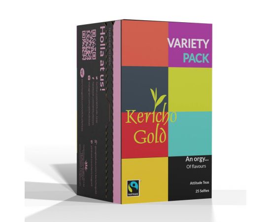 Kericho Gold Attitude Tea Variety Pack Envelope Tea Bags 6x  25's - Bulkbox Wholesale