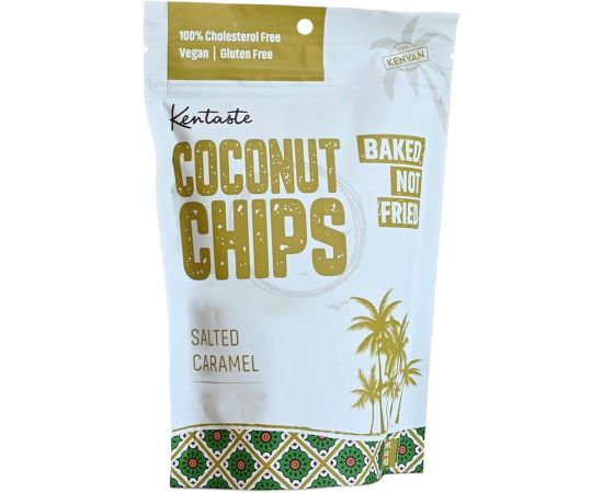 Kentaste Salted Caramel Coconut Chips 18x40g - Bulkbox Wholesale