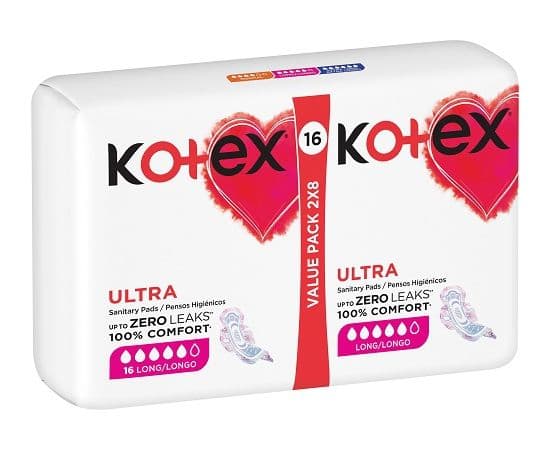 Kotex Ultrathin Sanitary Pads Super Duos 16x16's - Bulkbox Wholesale