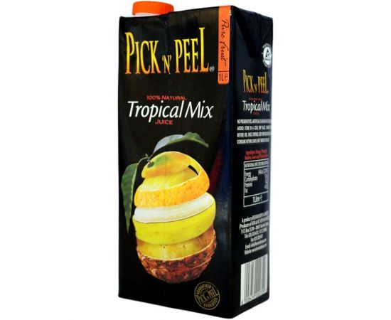 Pick N Peel Pure Fruit Juice Tetra Tropical Mix 12x1L - Bulkbox Wholesale