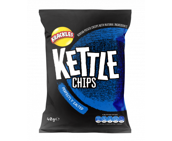 Kettle Cooked Potato Crisps Perfectly Salted 48x40g - Bulkbox Wholesale