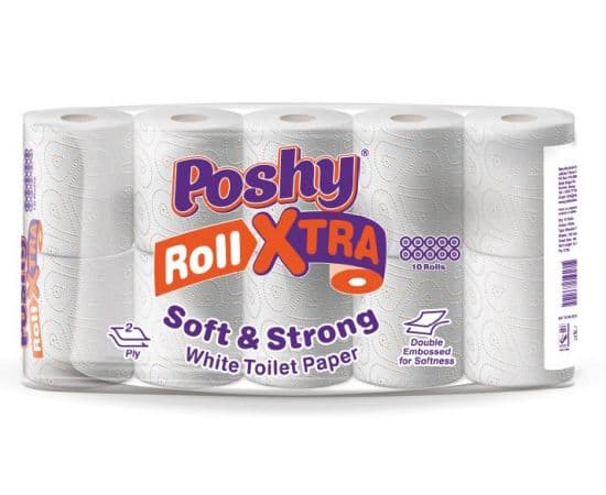 Poshy Roll Xtra Toilet Tissue Unwrapped 4x10s - Bulkbox Wholesale