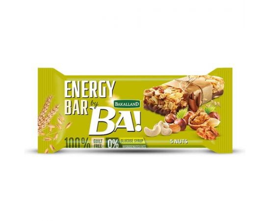 Bakalland - Ba! Energy Bar 5 Nuts 25x40g - Bulkbox Wholesale