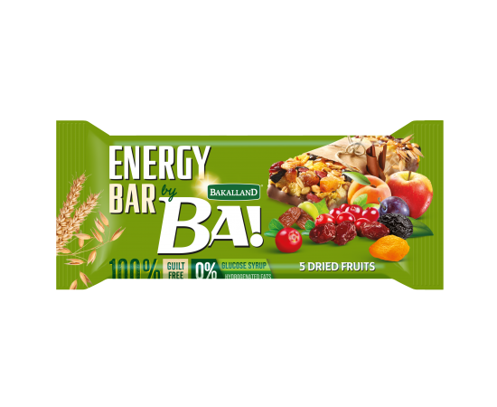 Bakalland - Ba! Energy Bar 5 Dried Fruits 25x40g - Bulkbox Wholesale