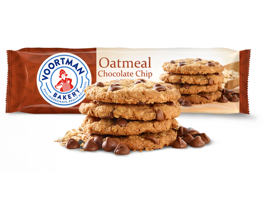 Voortman Oatmeal Chocolate Chip Cookies  12x350g - Bulkbox Wholesale
