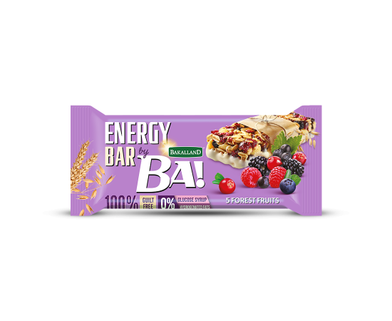 Bakalland - Ba! Energy Bar 5 Forest Fruits   25x40g - Bulkbox Wholesale