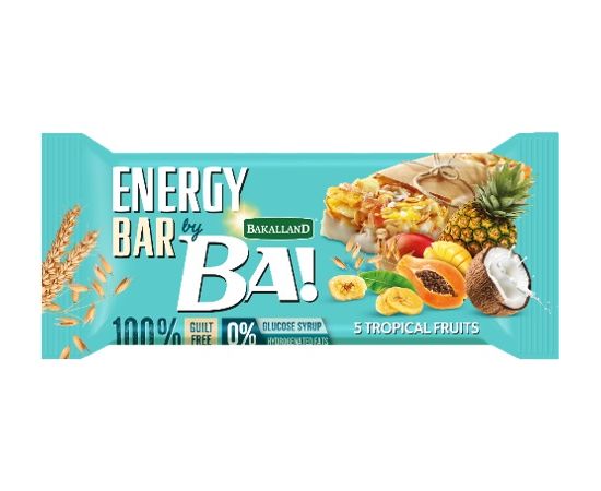 Bakalland - Ba! Energy Bar 5 Tropical Fruits 25x40g - Bulkbox Wholesale