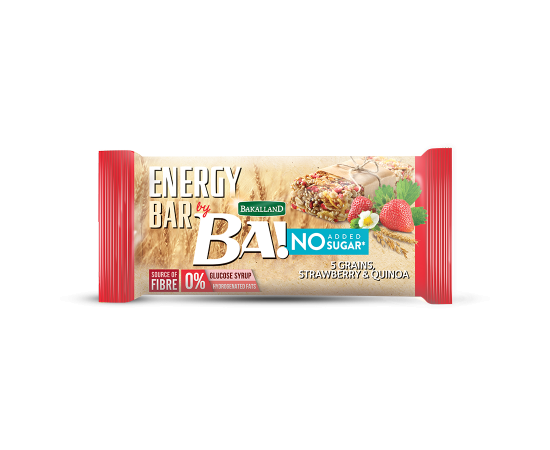 Bakalland - Ba! Bar No Sugar Strawberry & Quinoa 25x30g - Bulkbox Wholesale