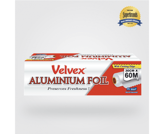 Velvex Aliminium Foil Catering Roll 1x30cmx60m - Bulkbox Wholesale