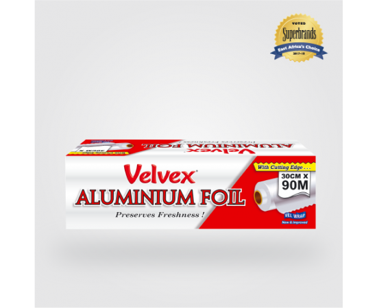 Velvex Aluminium Foil Catering 30cmX90m - 1 Roll - Bulkbox Wholesale