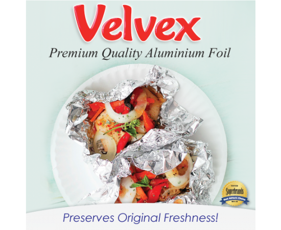 Velvex Aluminium Foil Catering 30cmX90m - 1 Roll - Bulkbox Wholesale