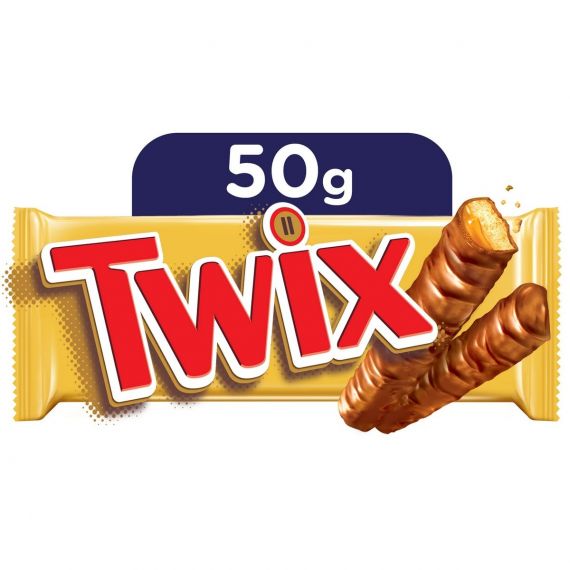 TWIX TWIN CHOCOLATE BAR 25X50G - Bulkbox Wholesale