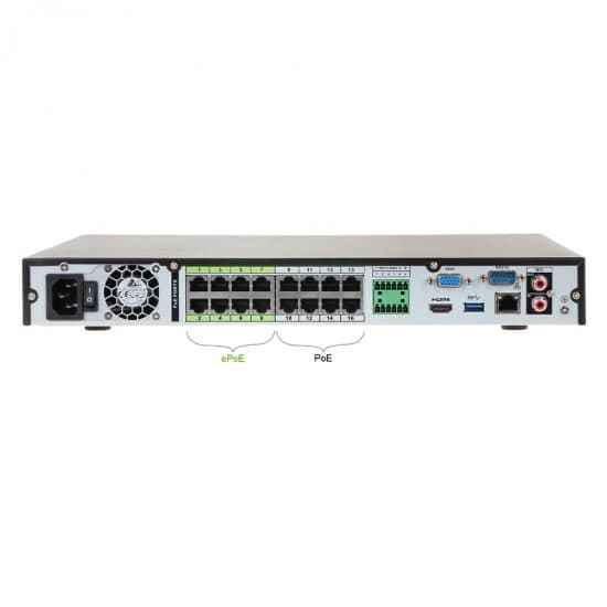 16 Channel 1U 16PoE 4K&H.265 Pro Network Video Recorder