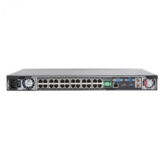 24 Channel 1U 2HDDs 24PoE 4K & H.265 Pro Network Video Recorder