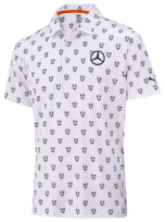 Мужская футболка поло для гольфа (белый/синий), XL