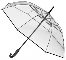Зонт-трость (прозрачный/черный)