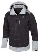 Мужская куртка софтшелл (черный/серый меланж), XL