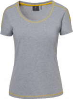 Женская футболка – GT4 Clubsport (серый меланж/желтый), S