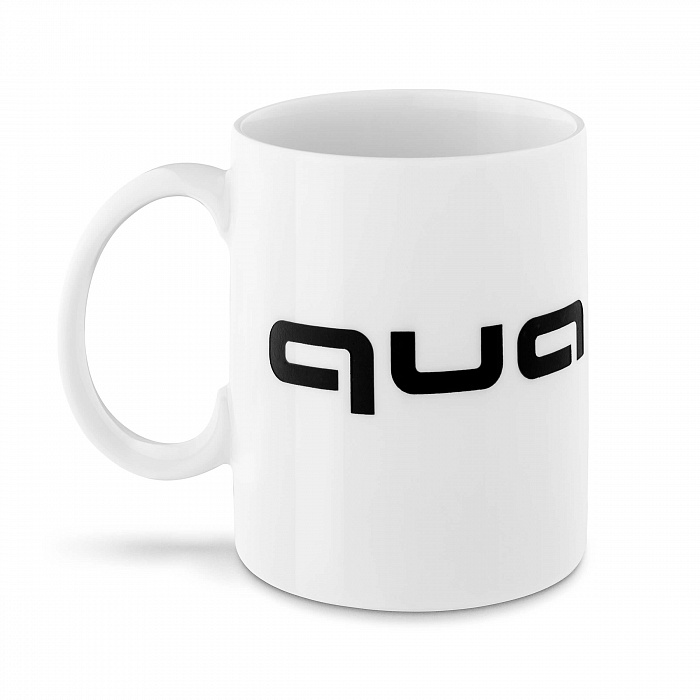 Кружка с логотипом - Quattro (белый/черный) VAG 3291800700