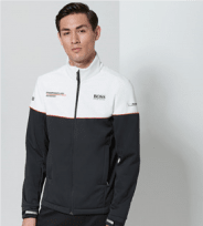 Мужская куртка софтшелл – Motorsport Replica (черный/белый), S
