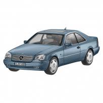Mercedes CL 600 C140 (1996–1998) (голубой), масштаб 1 : 18
