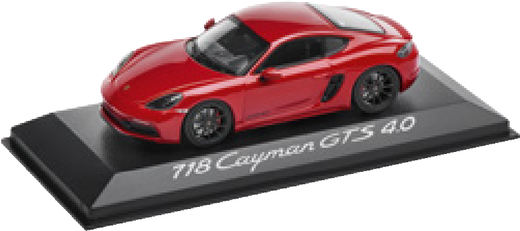 Масштабная модель 718 Cayman GTS 4.0 (карминовый красный), масштаб 1 : 43  PORSCHE WAP0204170L