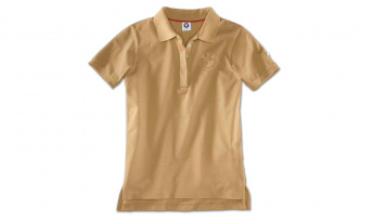 Женская футболка поло с логотипом – BMW (песочный), XS