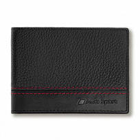 Компактный кошелек кожаный - Audi Sport (черный/красный)