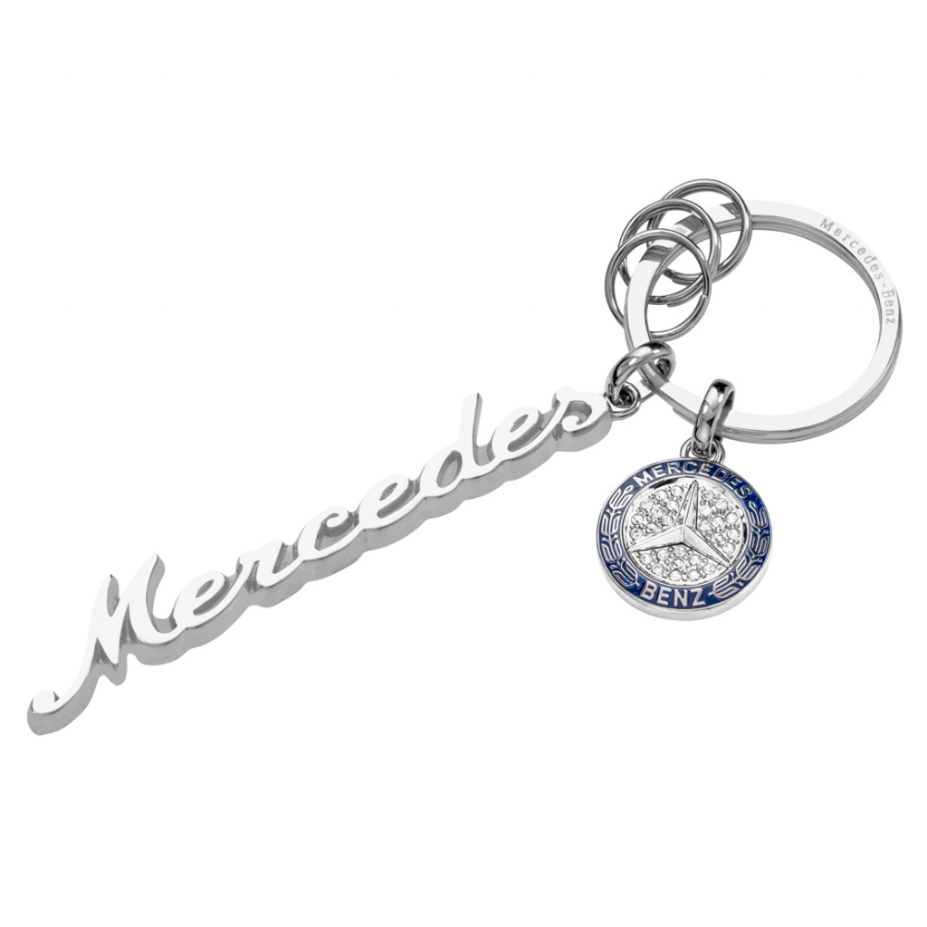 Брелок для ключей Mercedes Classic (серебристый/синий) MERCEDES-BENZ B66041675