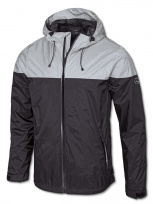 Мужская куртка непромокаемая (черный/серый меланж), XL