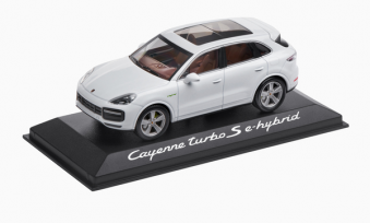 Cayenne Turbo S E-Hybrid (белый Каррара, металлик), масштаб 1 : 43 