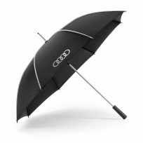 Большой зонт Audi - Четыре кольца (черный/серебристый)