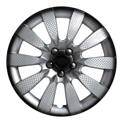 Колпаки колесные 13   Торнадо +  карбон, серебристо-черный цвет AIRLINE комплект 2 штуки (1) Арт. AWCC-13-07