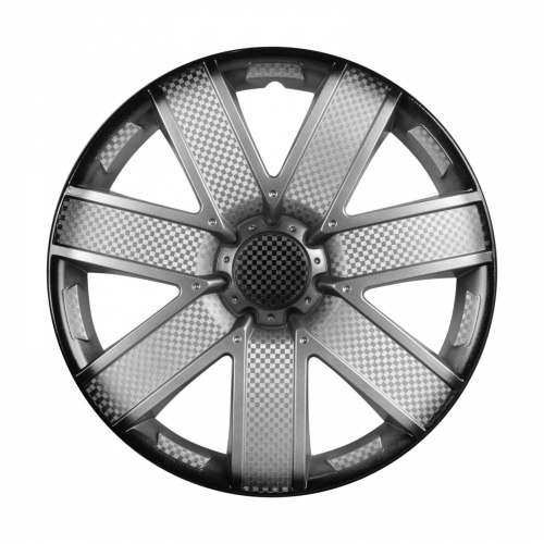 Колпаки колесные 13    Гелакси +  карбон, серебристо-черный цвет AIRLINE комплект 2 штуки (1) Арт. AWCC-13-15