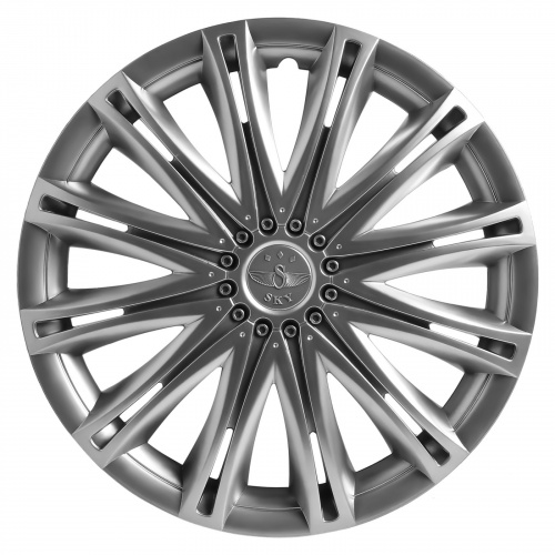 Колпаки колесные 13   Скай  карбон, серебристый цвет AIRLINE комплект 2 штуки (1) Арт. AWCC-13-11