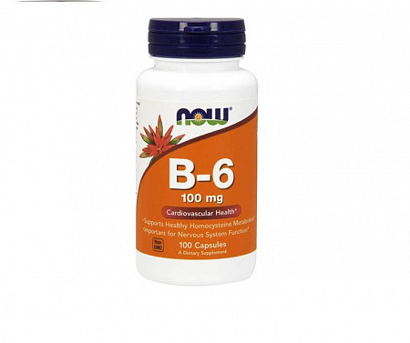 Витамин B6 (Пиридоксин) Now Foods спортивное питание  ZeroFat