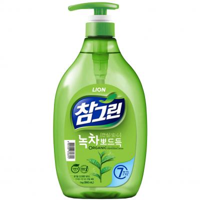 Средство для мытья посуды, овощей и фруктов (зеленый чай) LION CHARMGREEN 1kg pump