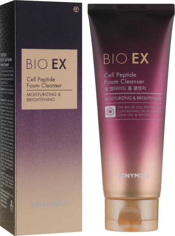 Антивозрастная пенка для умывания с пептидами TONYMOLY BIO EX Cell Peptide Foam Cleanser