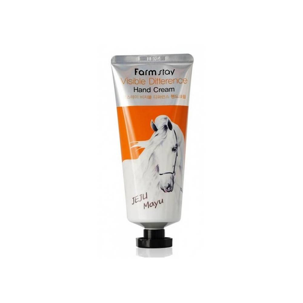 Крем для рук с лошадиным маслом FarmStay Visible Difference Hand Cream Jeju Mayu
