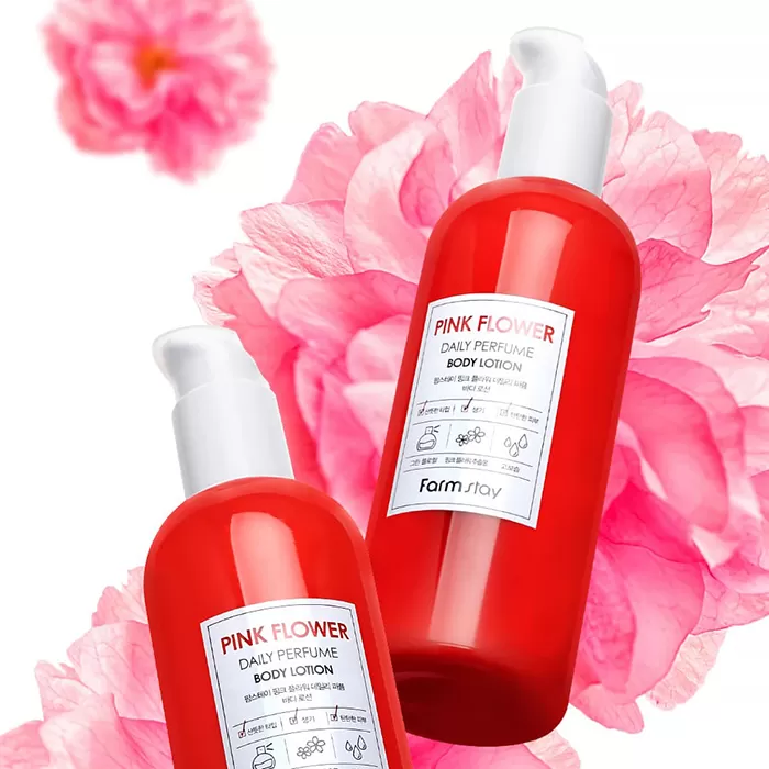Парфюмированный лосьон для тела с экстрактом розовых  FarmStay Pink Flower Daily Perfume Body Lotion