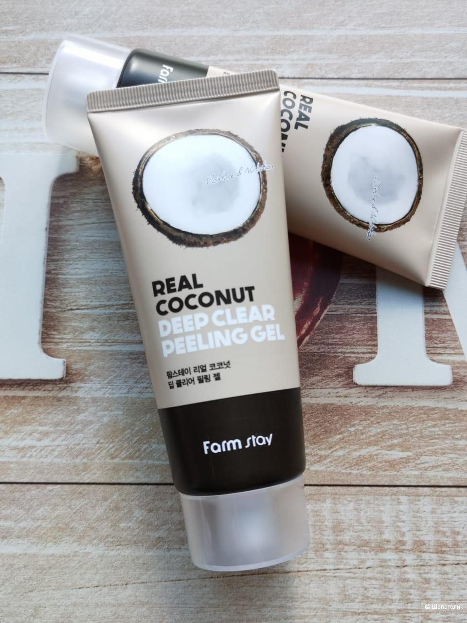 Отшелушивающий гель с экстрактом кокоса FarmStay Real Coconut Deep Clear Peeling Gel