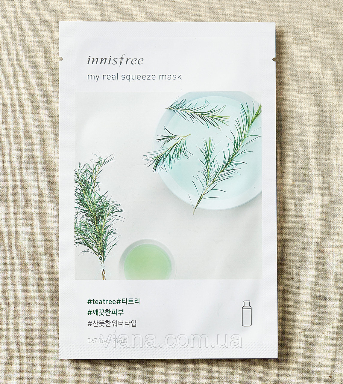 Маска для лица с экстрактом чайного дерева Innisfree My Real Squeeze Mask Tea Tree