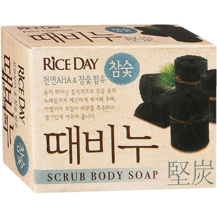 Мыло-скраб для тела с древесным углем LION Scrub body soap charcoal